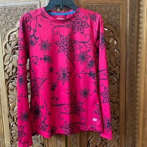 Reel Legends deep fuscia and Black Graphic Tee